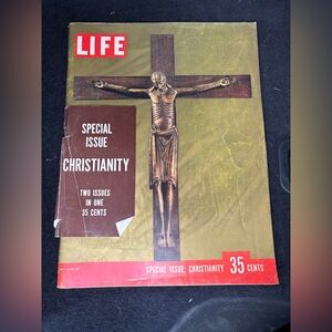 Vintage LIFE Magazine Special Issue Christianity Two Issues in 1 Fold-Out Cover